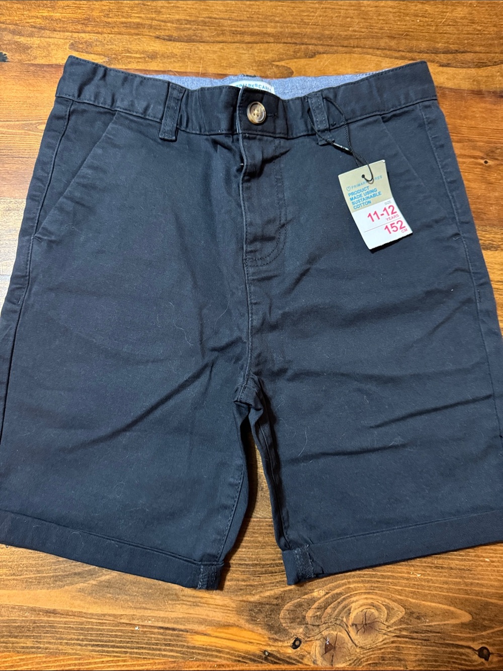 Primark Navy Flat Front Chino Shorts